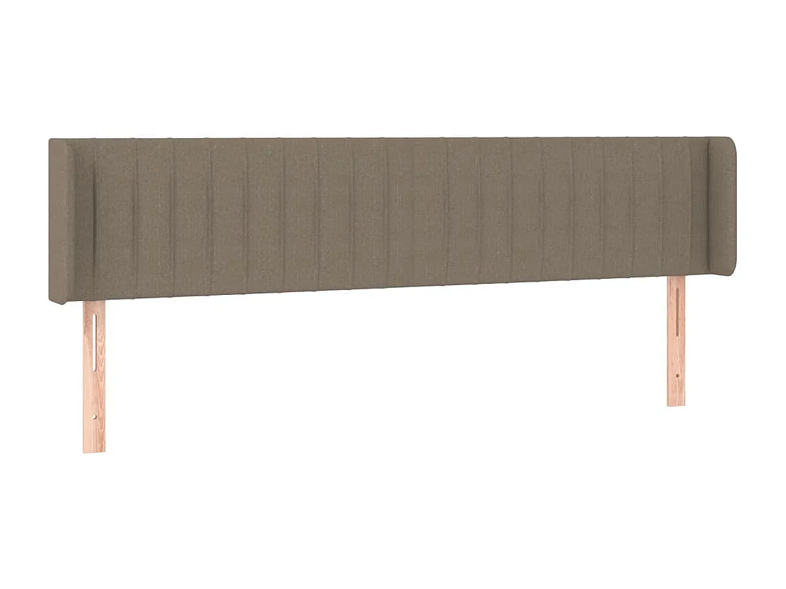Hoofdbord | Hoofdeinde LED 183x16x78/88 cm stof taupe