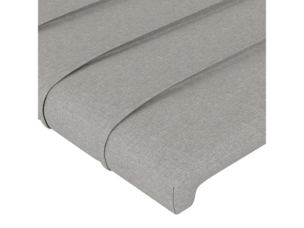 Hoofdbord | Hoofdeinde LED 83x16x118/128 cm stof lichtgrijs