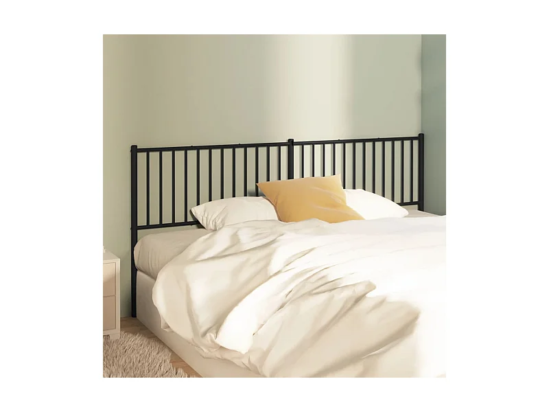 Mueble cabecero | Cabezal de cama | Cabecero de metal negro 193 cm