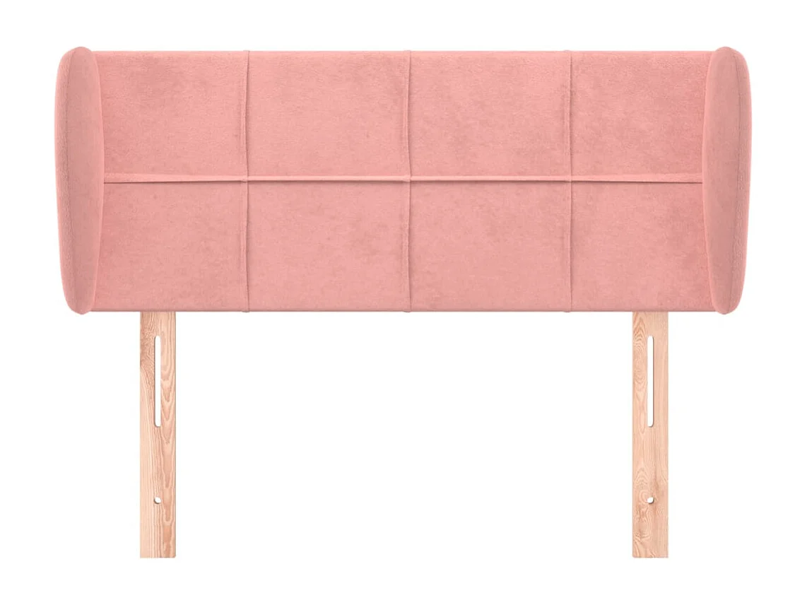 Tête de Lit | Panneau de tête pour lit Moderne avec oreilles Rose 93x23x78/88 cm Velours