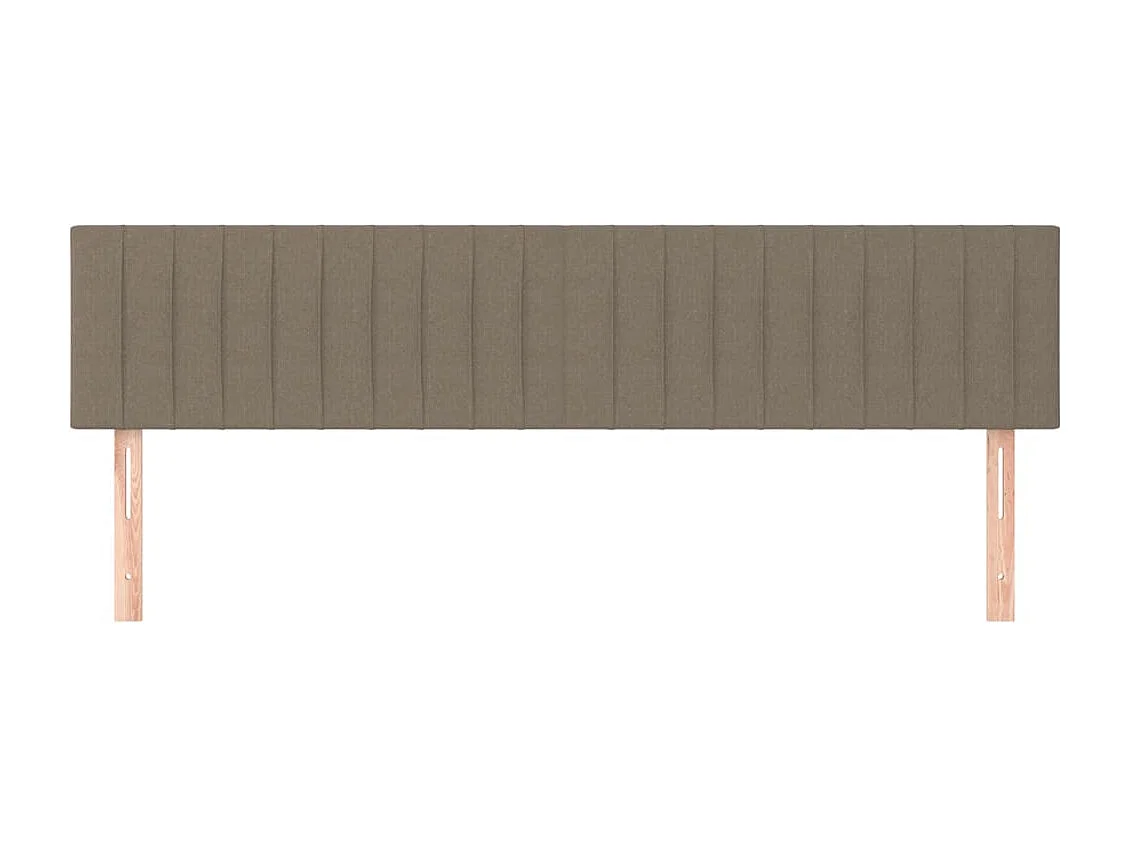 Têtes de lit | Panneaux de tête pour lit Moderne 2 pcs Taupe 100x5x78/88 cm Tissu
