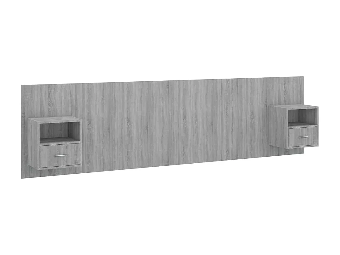 Tête de Lit avec rangement | Tête de lit avec armoires sonoma gris Bois d'ingénierie