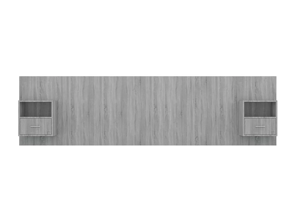 Tête de Lit avec rangement | Tête de lit avec armoires sonoma gris Bois d'ingénierie