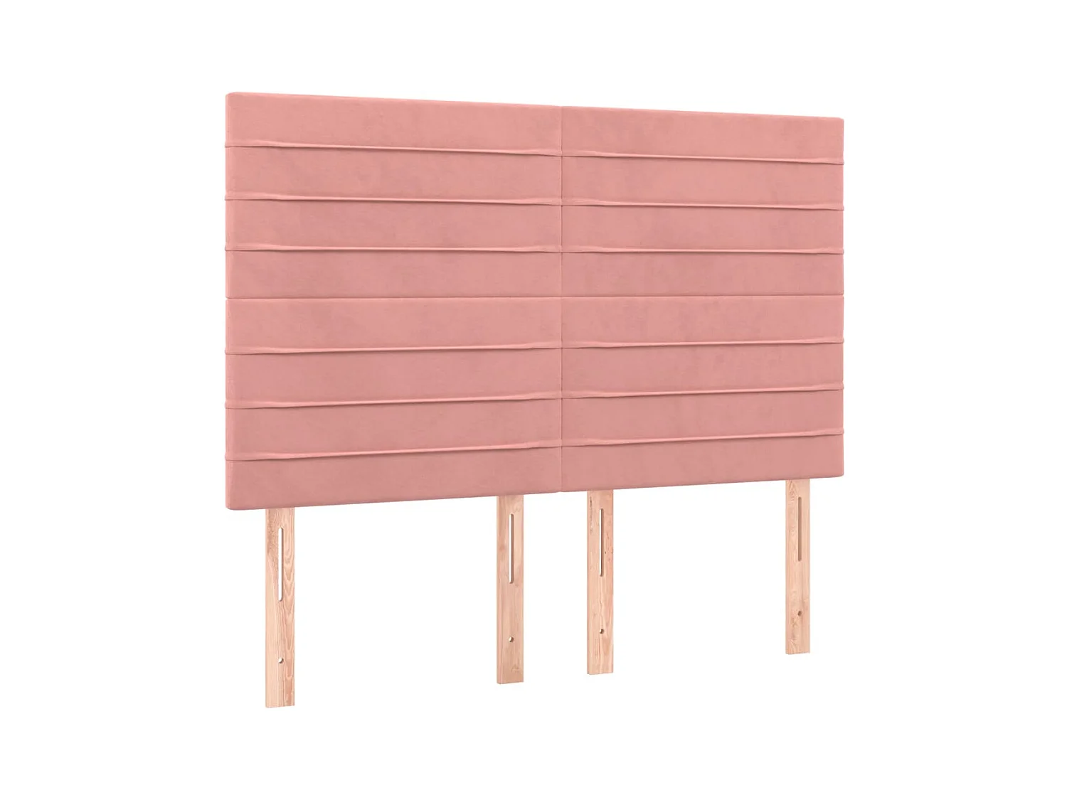 Cabeceros | Cabezal de cama | Mueble de cabecero 4 unidades terciopelo rosa 72x5x78/88 cm