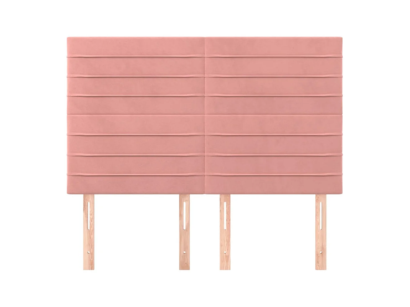 Cabeceros | Cabezal de cama | Mueble de cabecero 4 unidades terciopelo rosa 72x5x78/88 cm