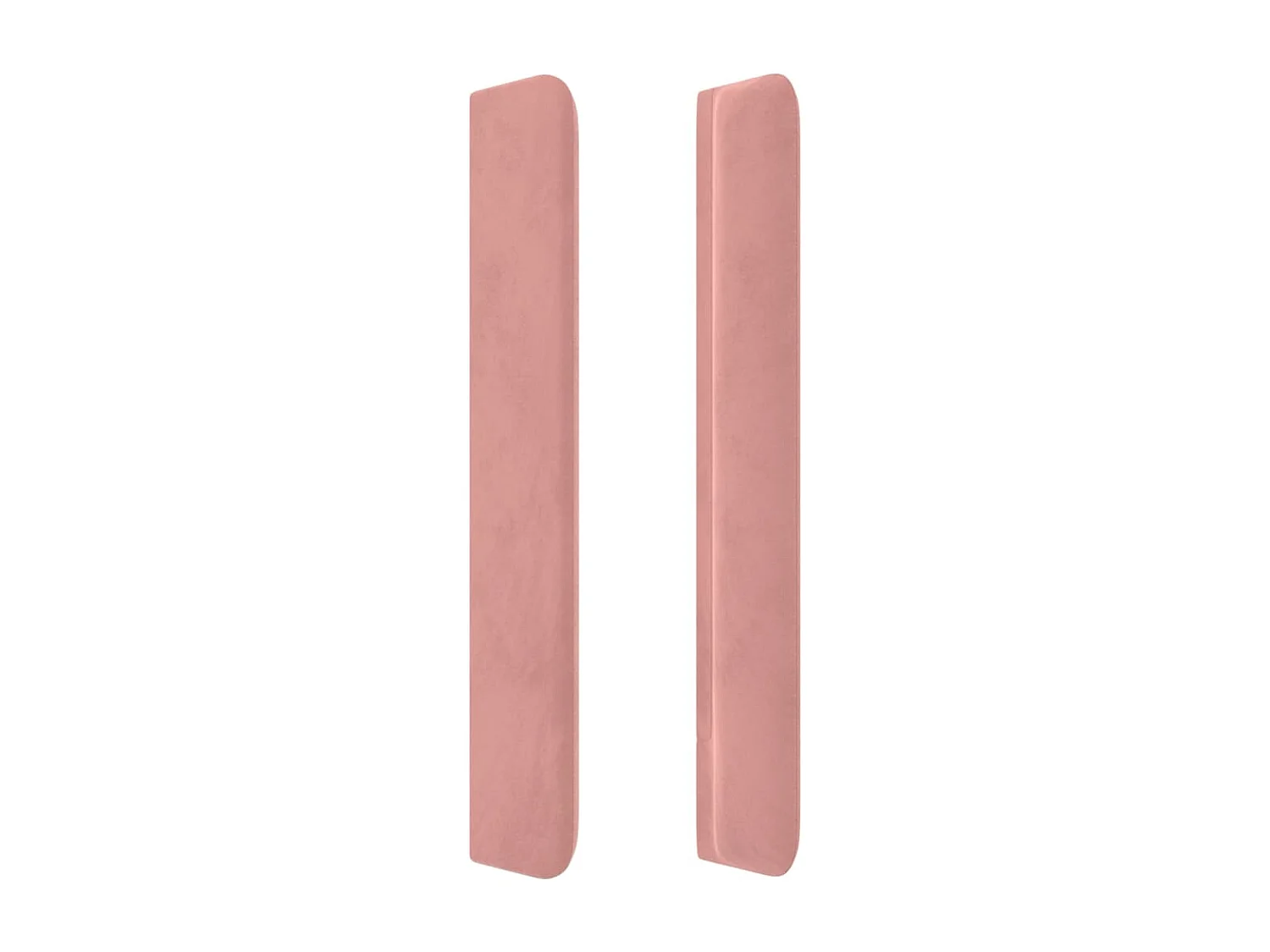 Hoofdbord | Hoofdeinde LED 147x16x118/128 cm fluweel roze