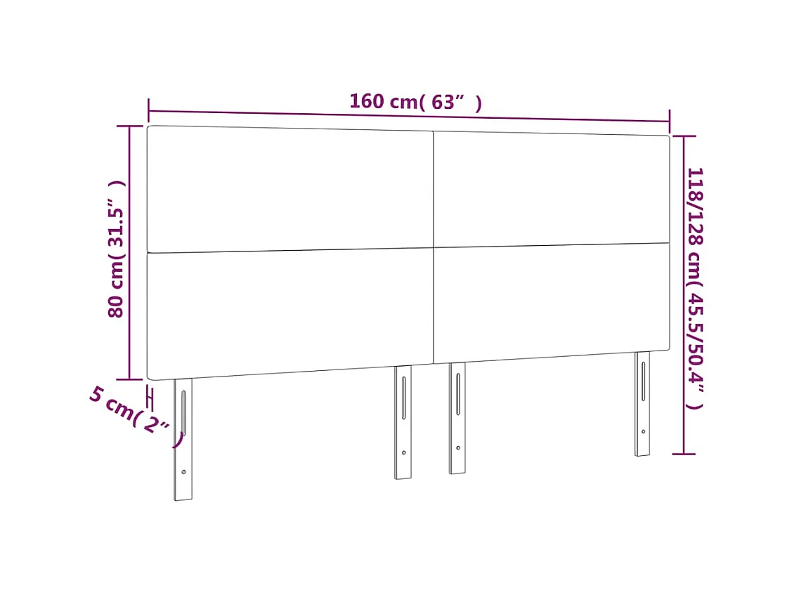 Cabeceros | Cabezal de cama | Mueble de cabecero 4 unidades de terciopelo negro 80x5x78/88 cm