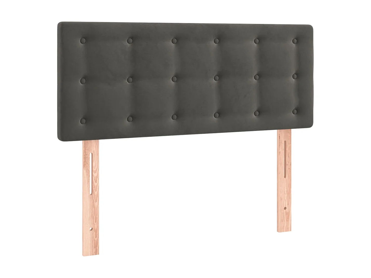 Hoofdbord | Hoofdeinde LED 100x5x78/88 cm fluweel donkergrijs