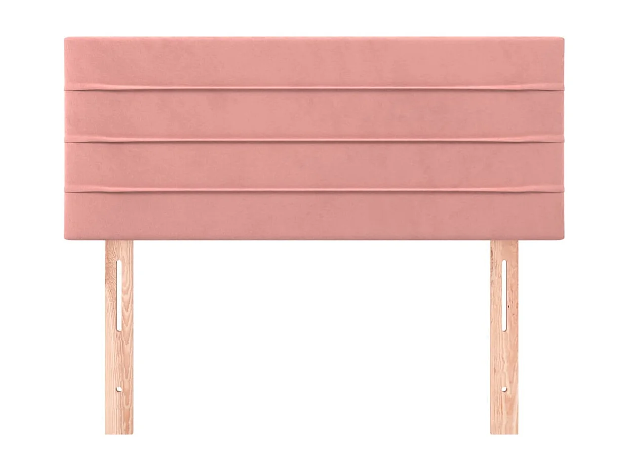 Mueble cabecero | Cabezal de cama | Cabecero de terciopelo rosa 100x5x78/88 cm