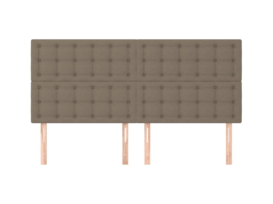 Têtes de lit | Panneaux de tête pour lit Moderne 4 pcs Taupe 90x5x78/88 cm Tissu