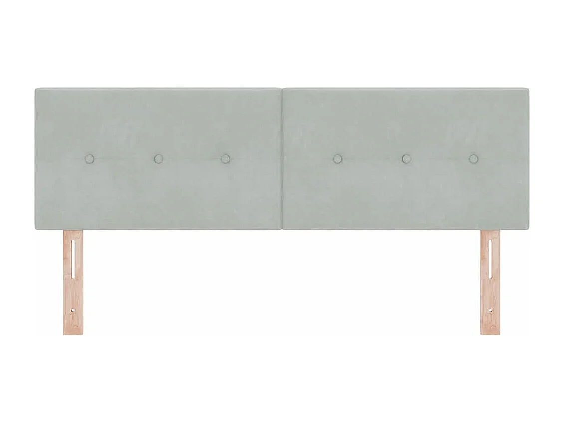 Tête de Lit | Panneau de tête pour lit Moderne avec des lumières à LED Gris clair 80 cm Velours