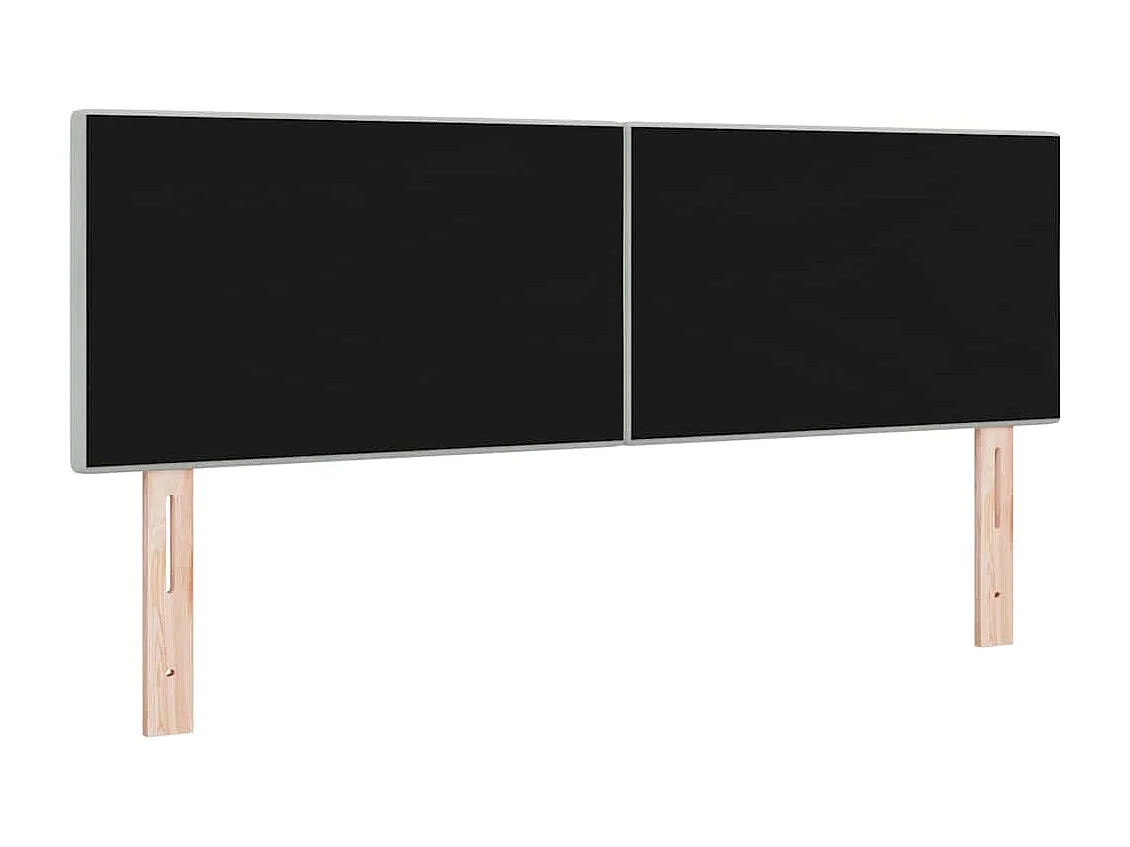 Tête de Lit | Panneau de tête pour lit Moderne avec des lumières à LED Gris clair 80 cm Velours