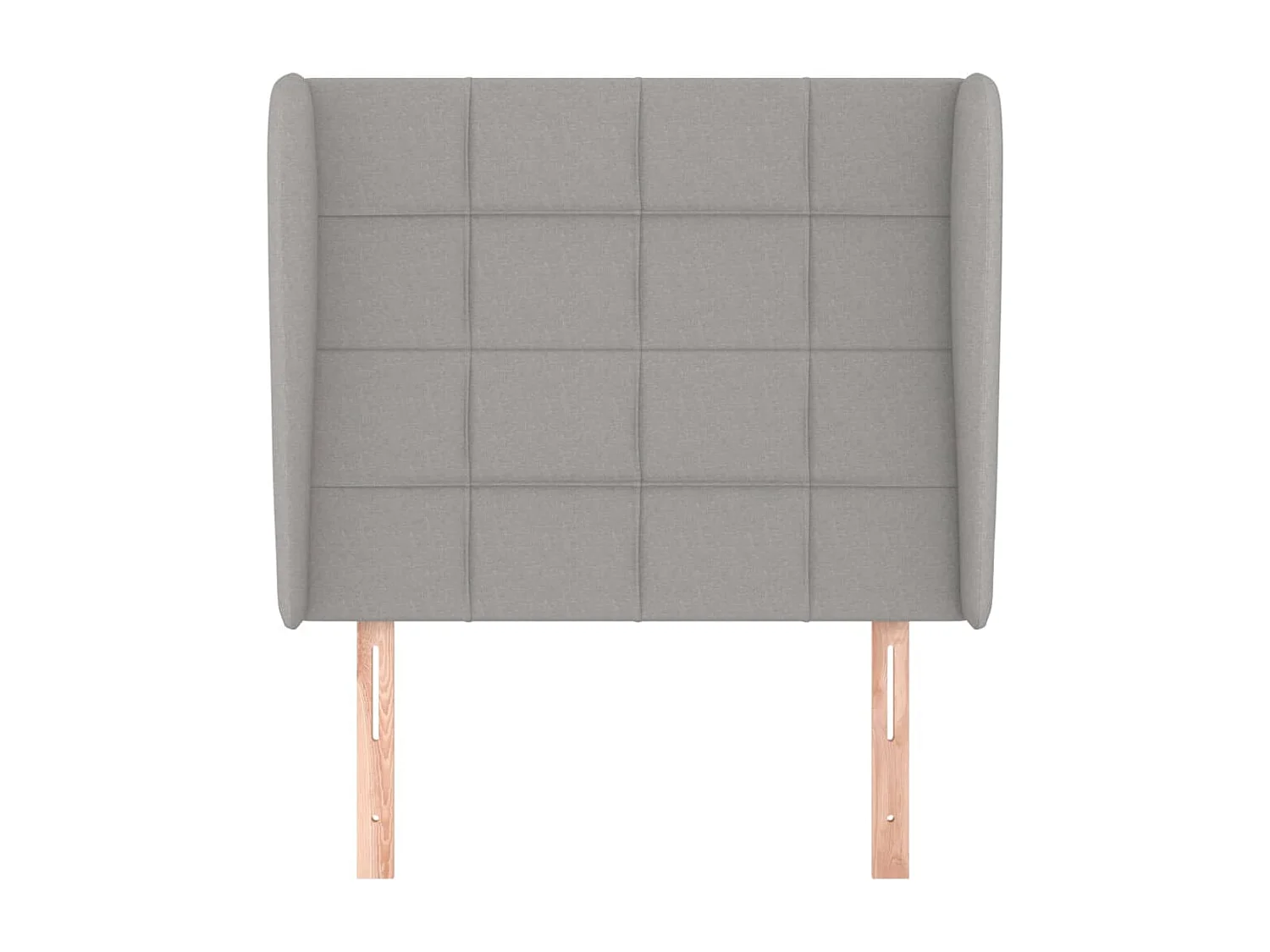 Tête de Lit | Panneau de tête pour lit Moderne avec oreilles Gris clair 83x23x118/128 cm Tissu