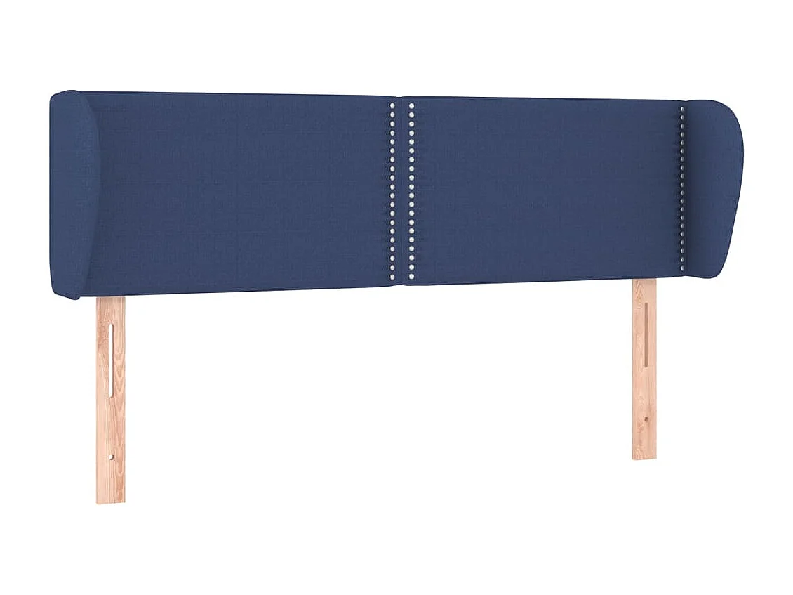 Tête de Lit | Panneau de tête pour lit Moderne avec oreilles Bleu 147x23x78/88 cm Tissu