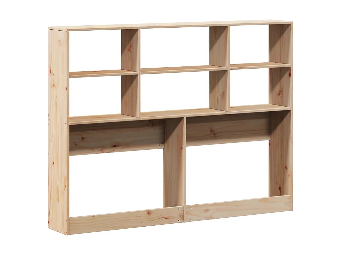 Cabecero de Cama | Cabezal de cama | Mueble de cabecero con almacenaje madera maciza de pino 160 cm