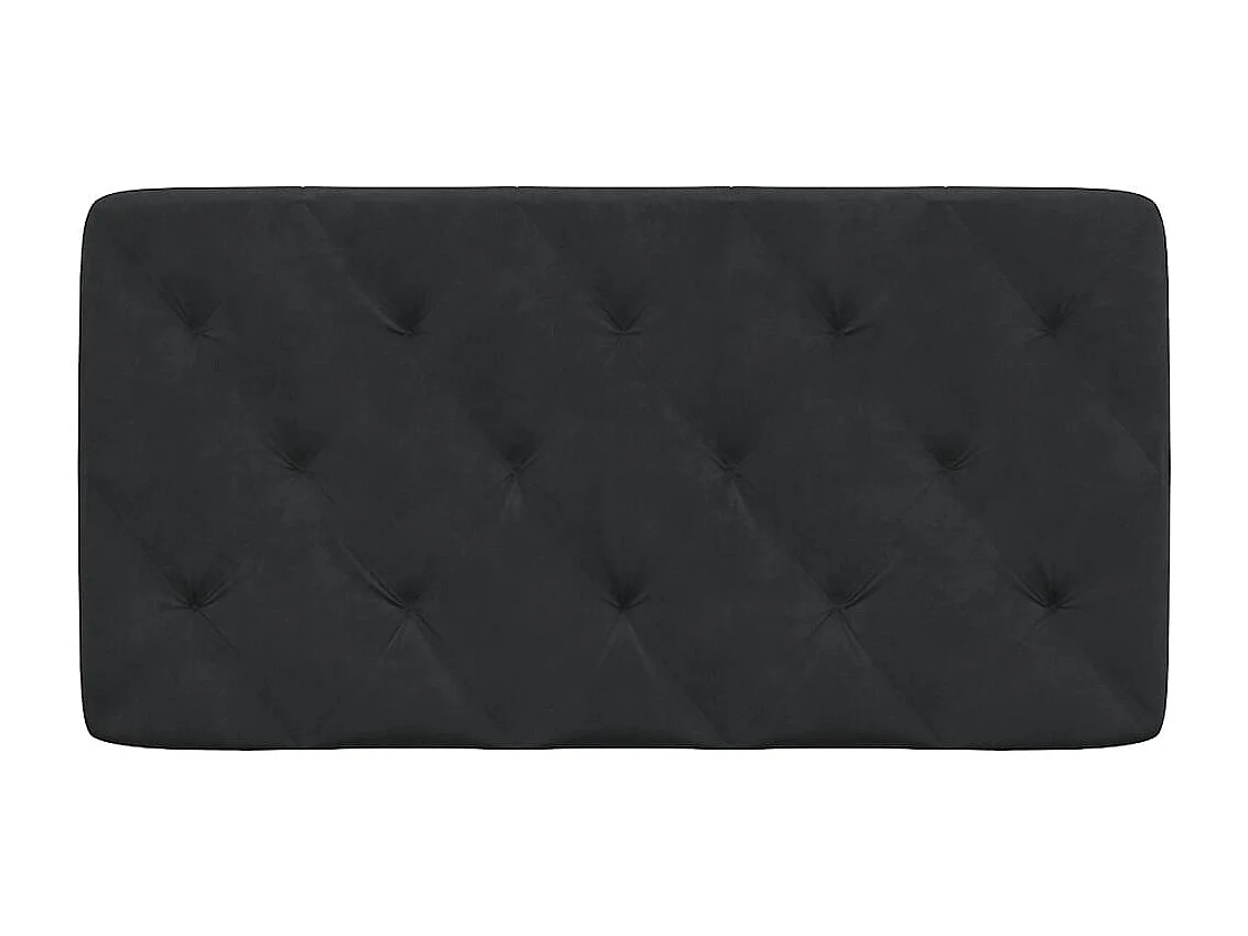 Cabecero de Cama | Cabezal de cama | Mueble de cabecero acolchado terciopelo negro 100 cm