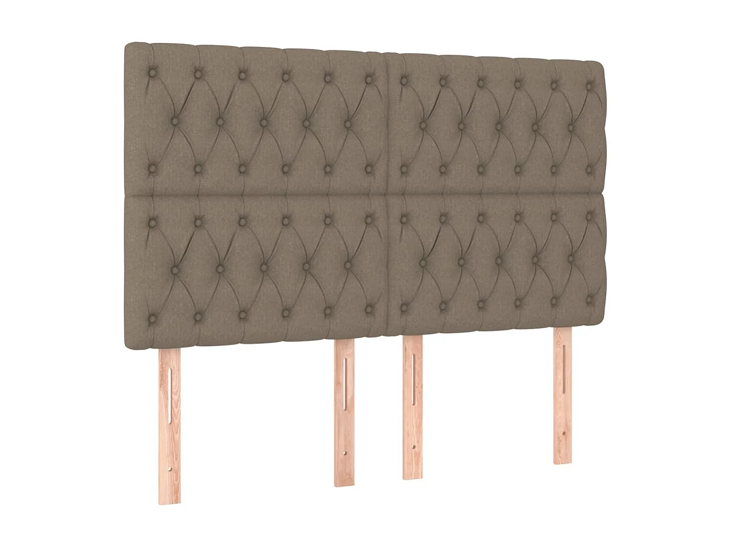 Hoofdbord | Hoofdeinde LED 144x7x118/128 cm stof taupe
