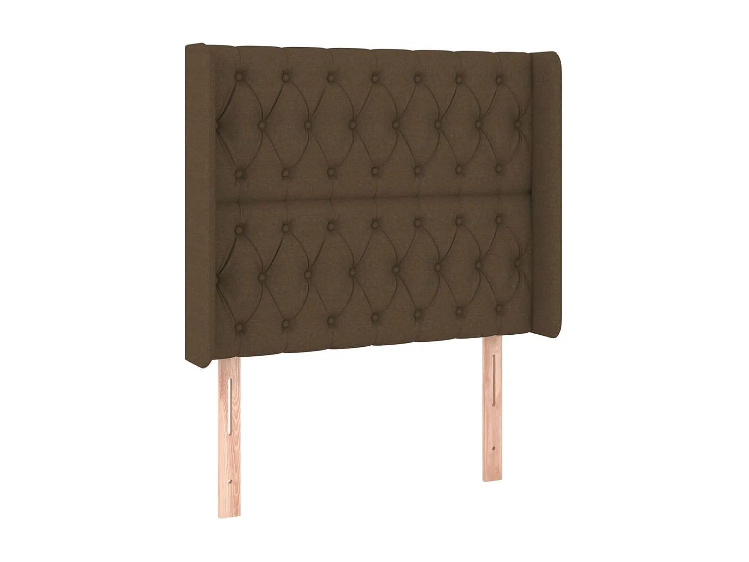 Hoofdbord | Hoofdeinde LED 103x16x118/128 cm stof donkerbruin
