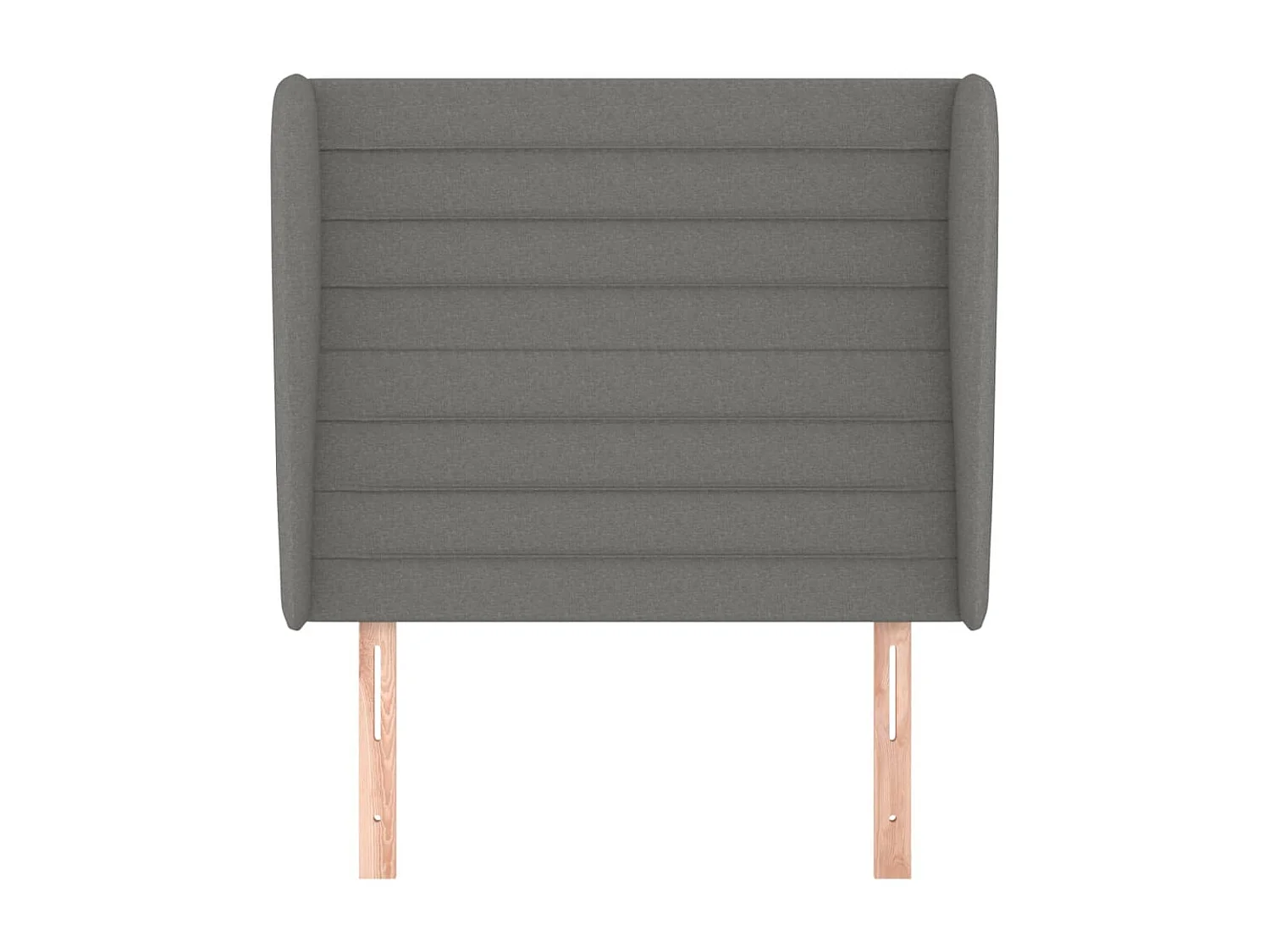 Tête de Lit | Panneau de tête pour lit Moderne avec oreilles Gris foncé 83x23x118/128 cm Tissu