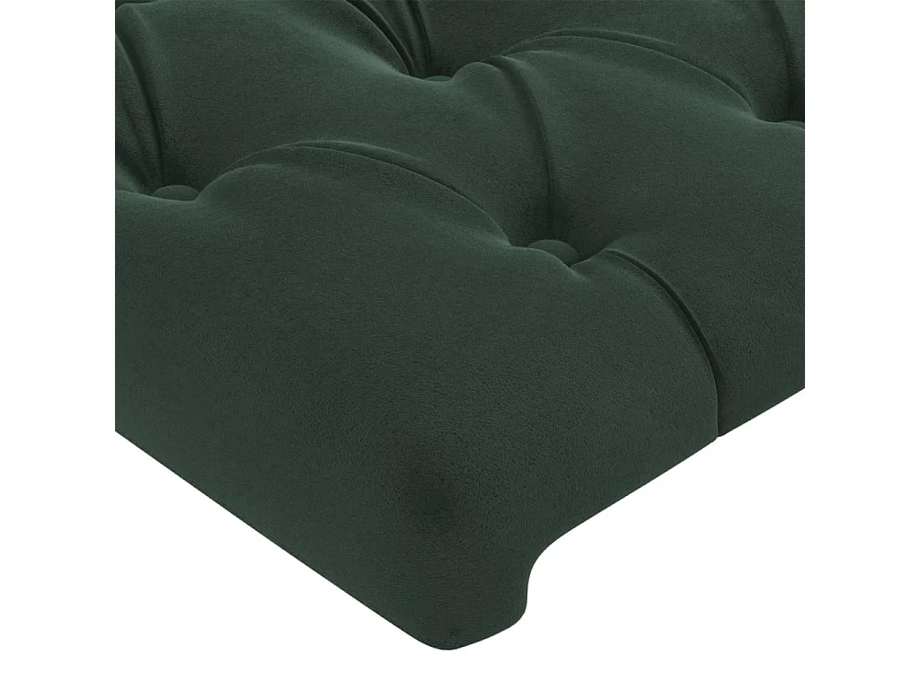 Hoofdbord | Hoofdeinde LED 147x16x78/88 cm fluweel donkergroen