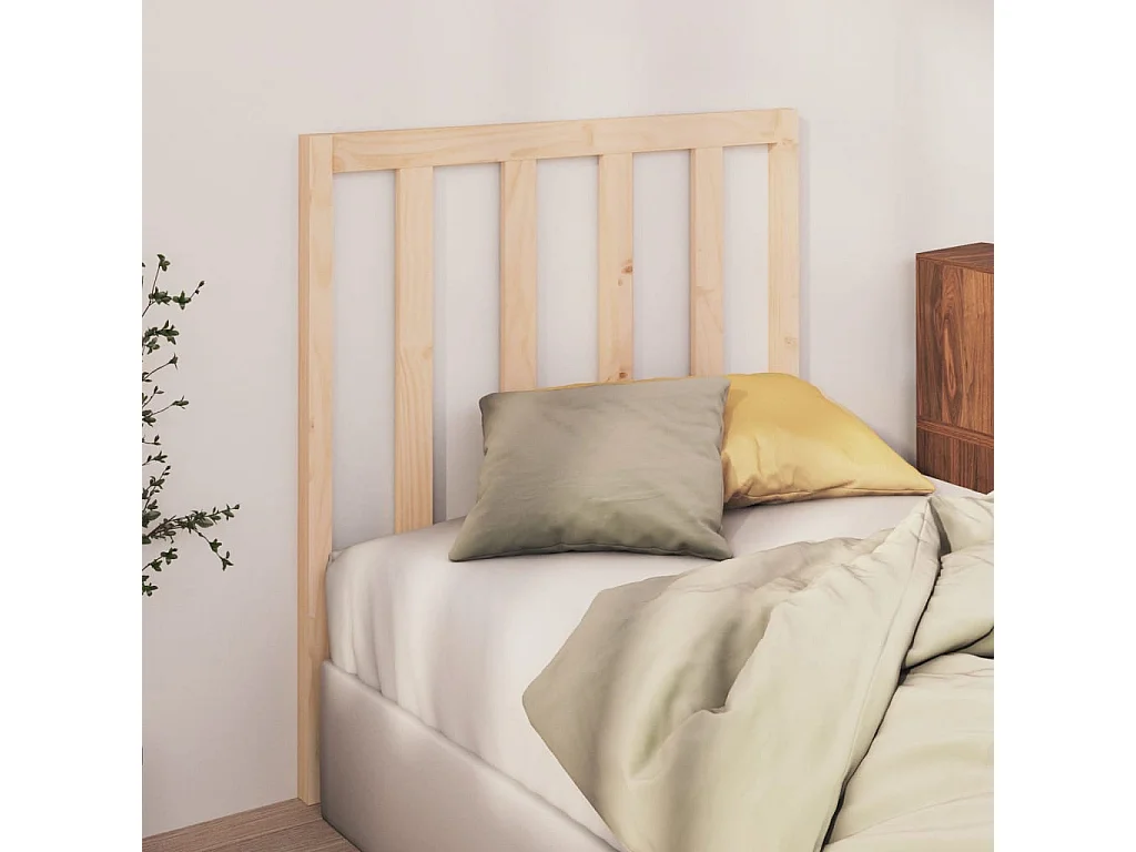 Tête de Lit | Panneau de tête pour lit Moderne 81x4x100 cm Bois massif de pin