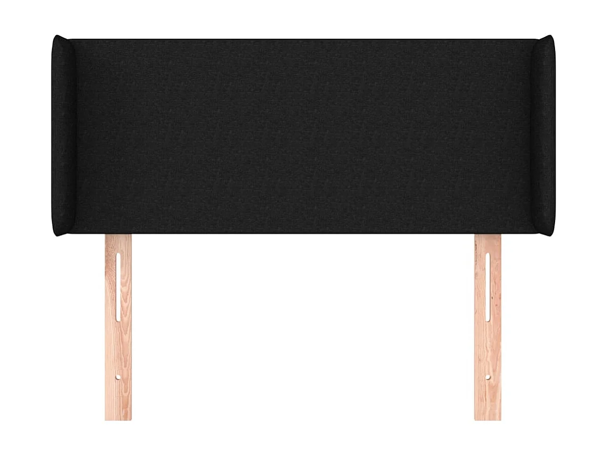 Mueble cabecero | Cabezal de cama | Cabecero de tela negro 93x16x78/88 cm