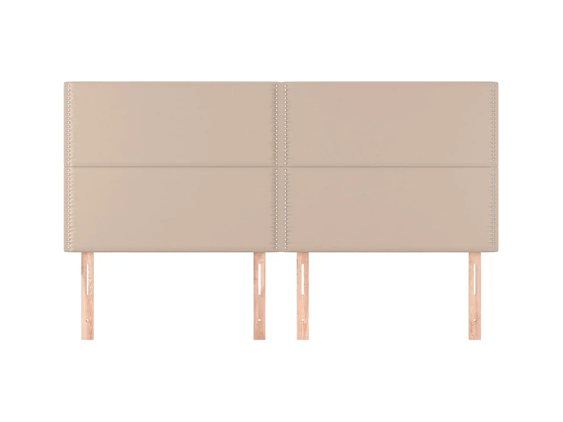 Têtes de lit | Panneaux de tête pour lit Moderne 4 pcs Cappuccino 90x5x78/88 cm Similicuir