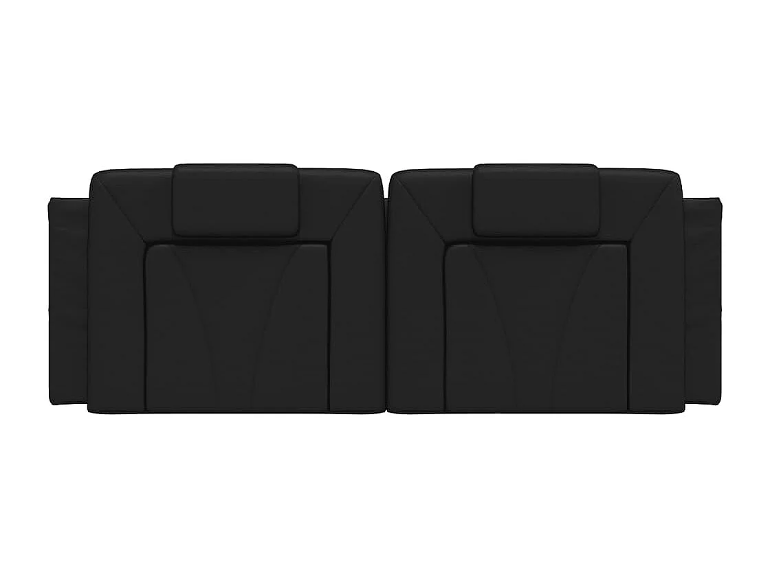 Cabecero de Cama | Cabezal de cama | Mueble de cabecero acolchado Viana cuero sintético negro 120 cm