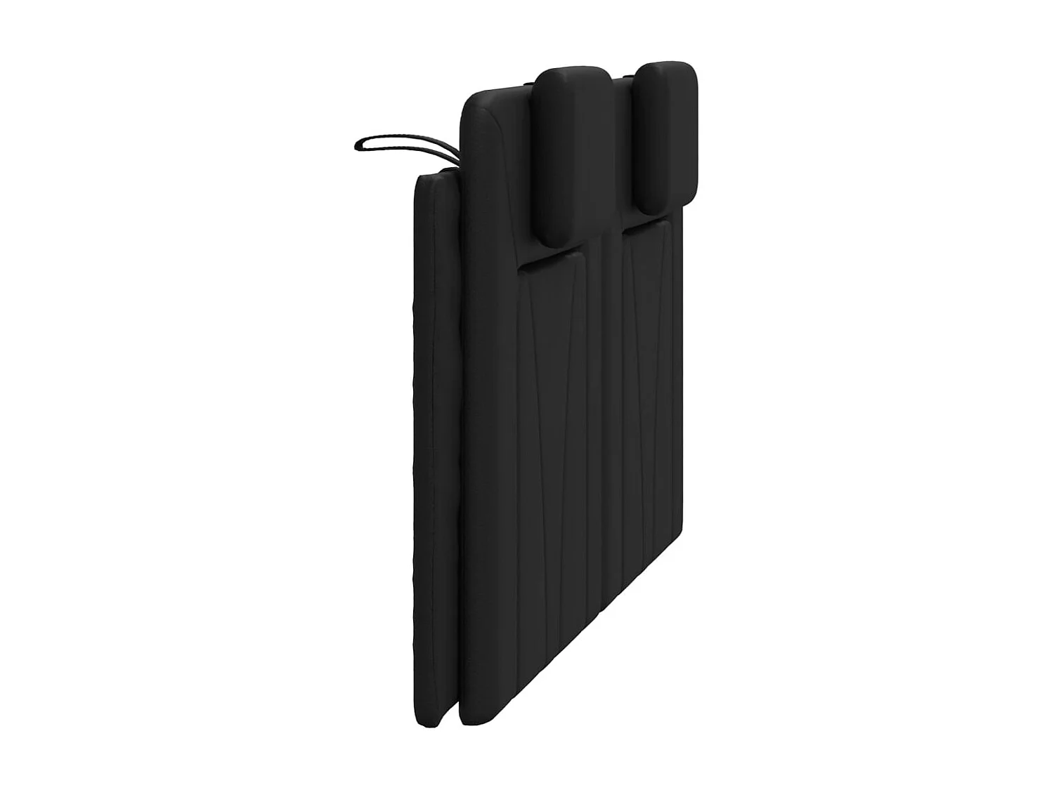 Cabecero de Cama | Cabezal de cama | Mueble de cabecero acolchado Viana cuero sintético negro 120 cm