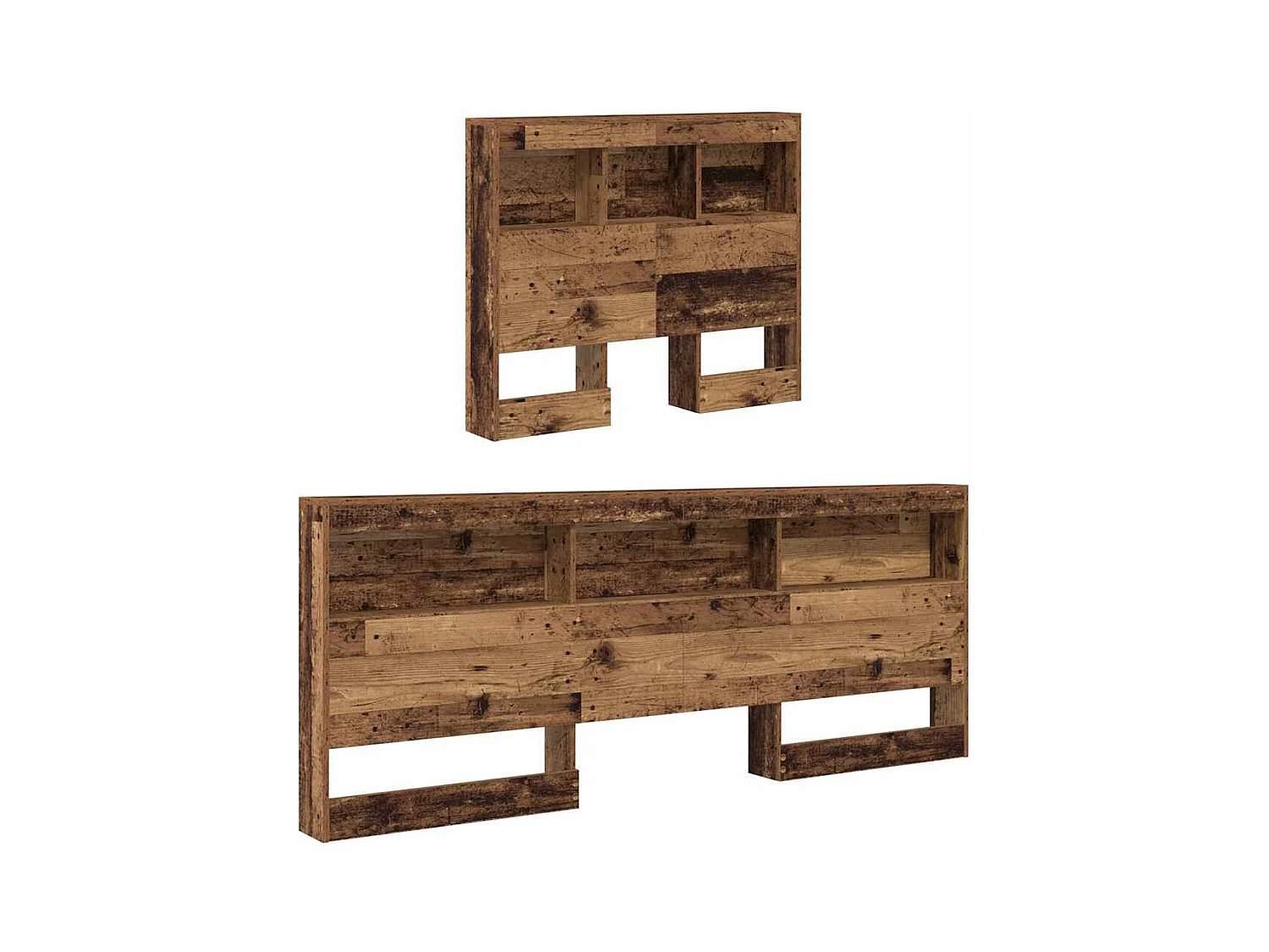 Mueble cabecero con almacenamiento | Cabecera de almacenamiento con estante Madera vieja 90 cm