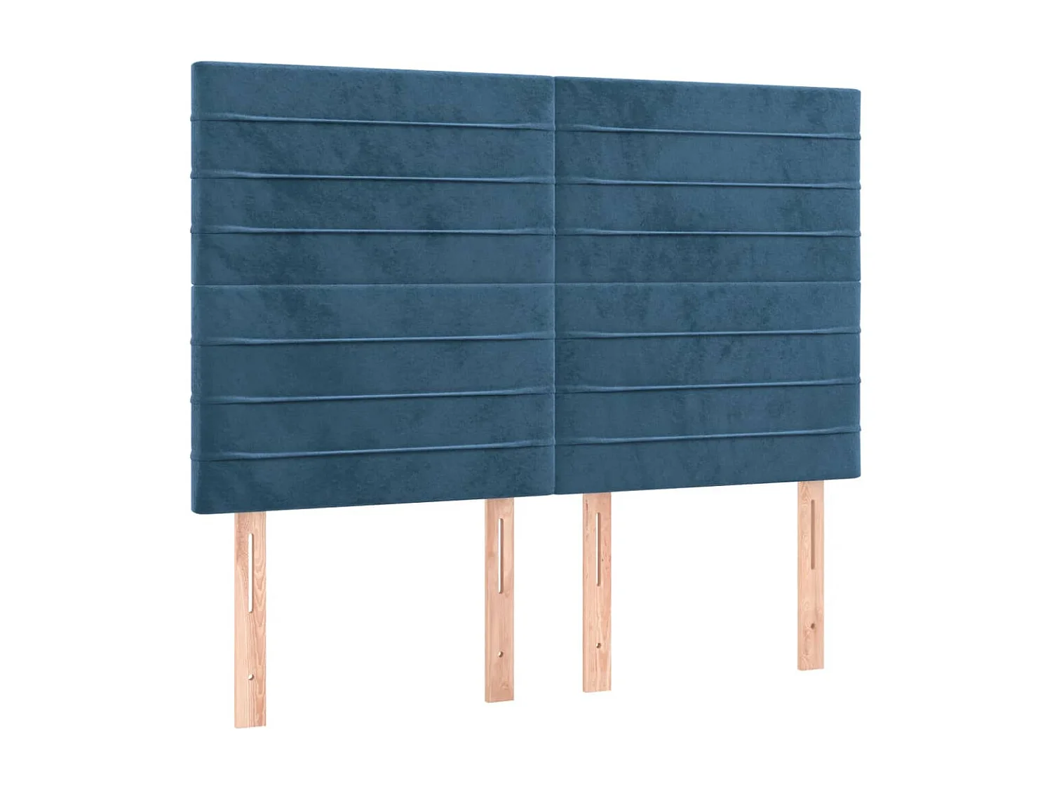 Hoofdbord | Hoofdeinde LED 144x5x118/128 cm fluweel donkerblauw