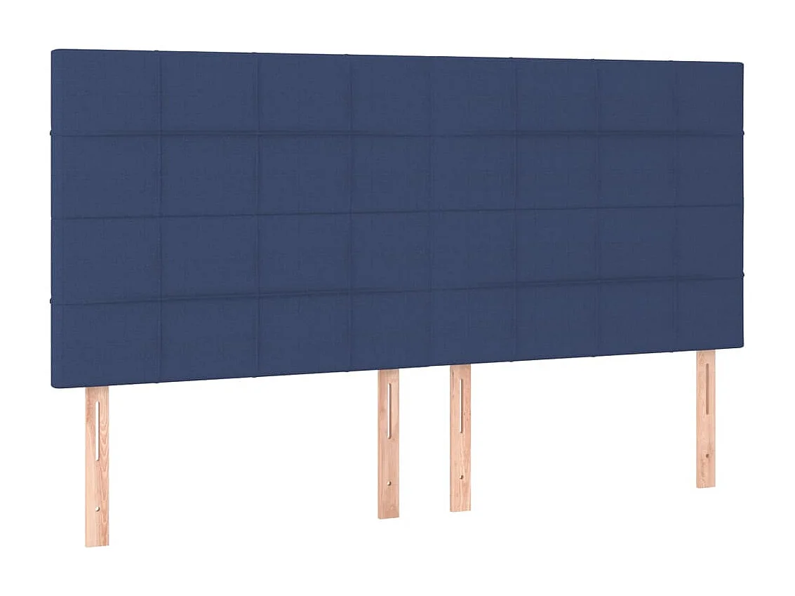 Hoofdbord | Hoofdeinde LED 200x5x118/128 cm stof blauw