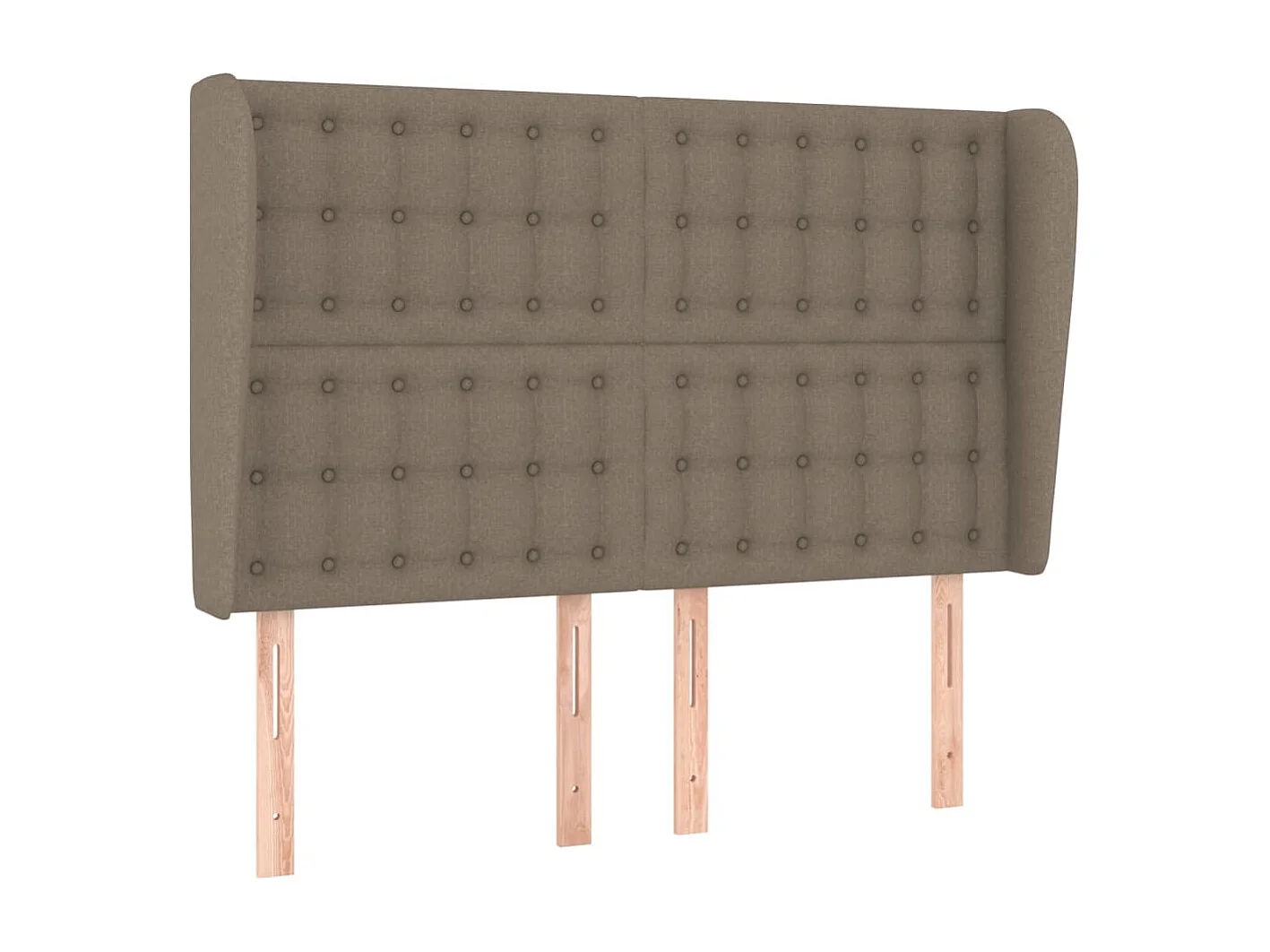 Tête de Lit | Panneau de tête pour lit Moderne avec oreilles Taupe 147x23x118/128 cm Tissu