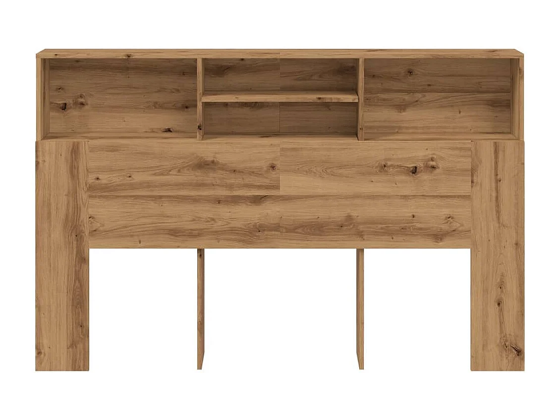 Tête de Lit avec rangement | Armoire de tête de lit chêne artisanal 160x19x103,5 cm