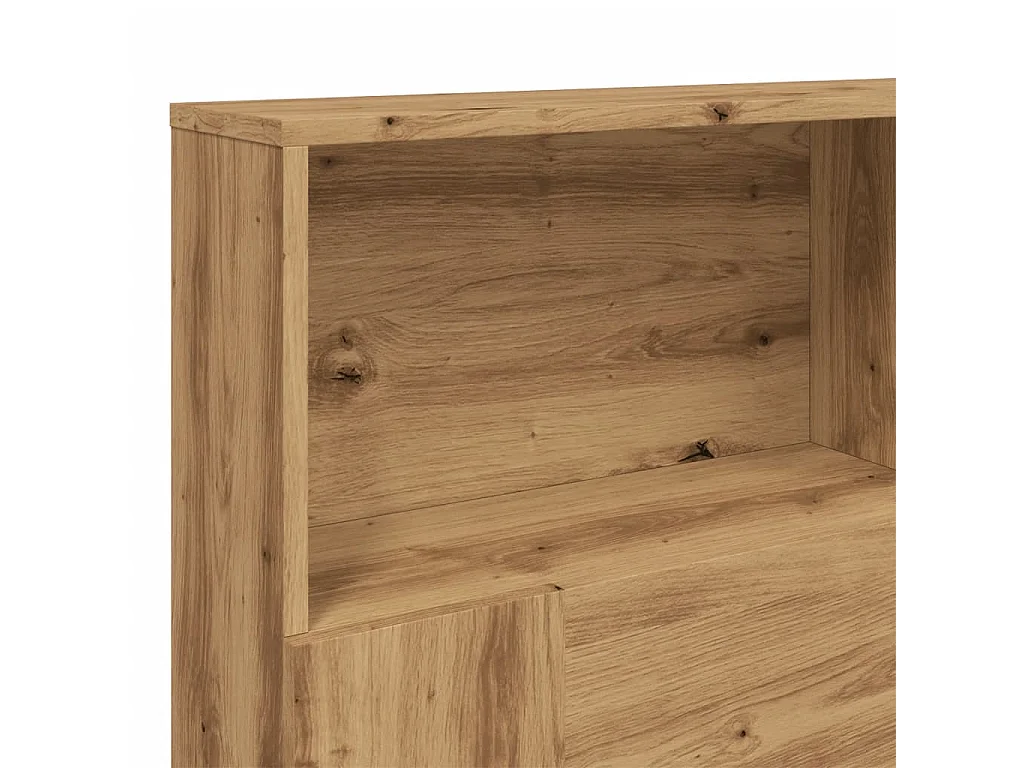 Tête de Lit avec rangement | Armoire de tête de lit chêne artisanal 160x19x103,5 cm
