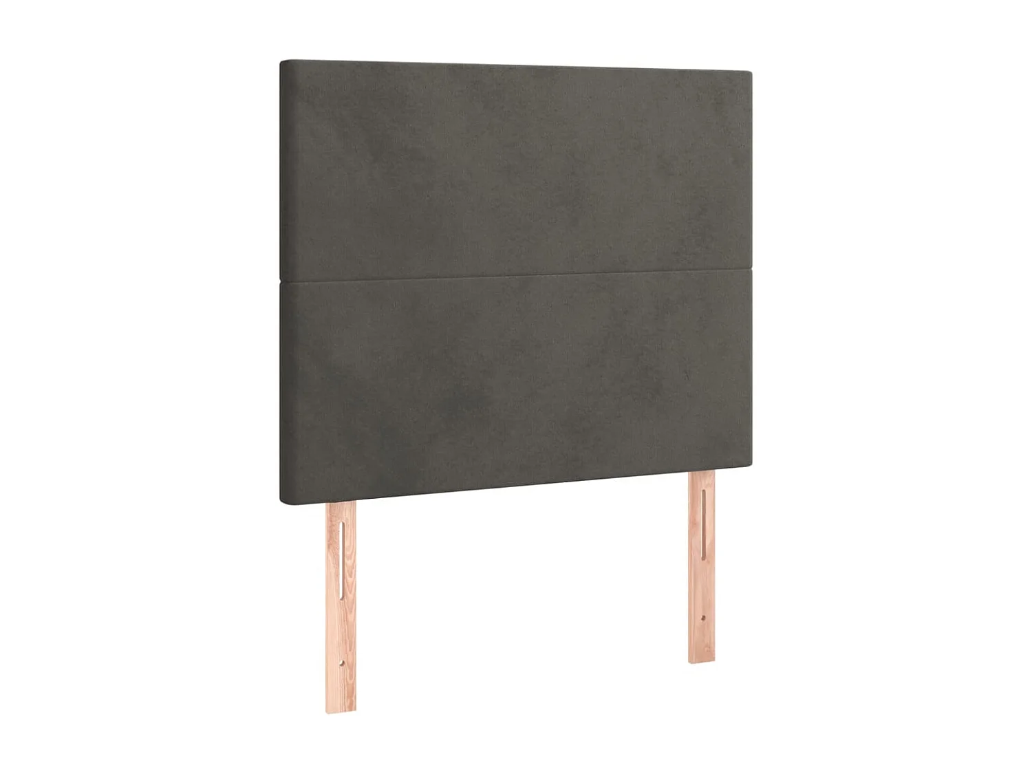 Hoofdbord | Hoofdeinde LED 100x5x118/128 cm fluweel donkergrijs
