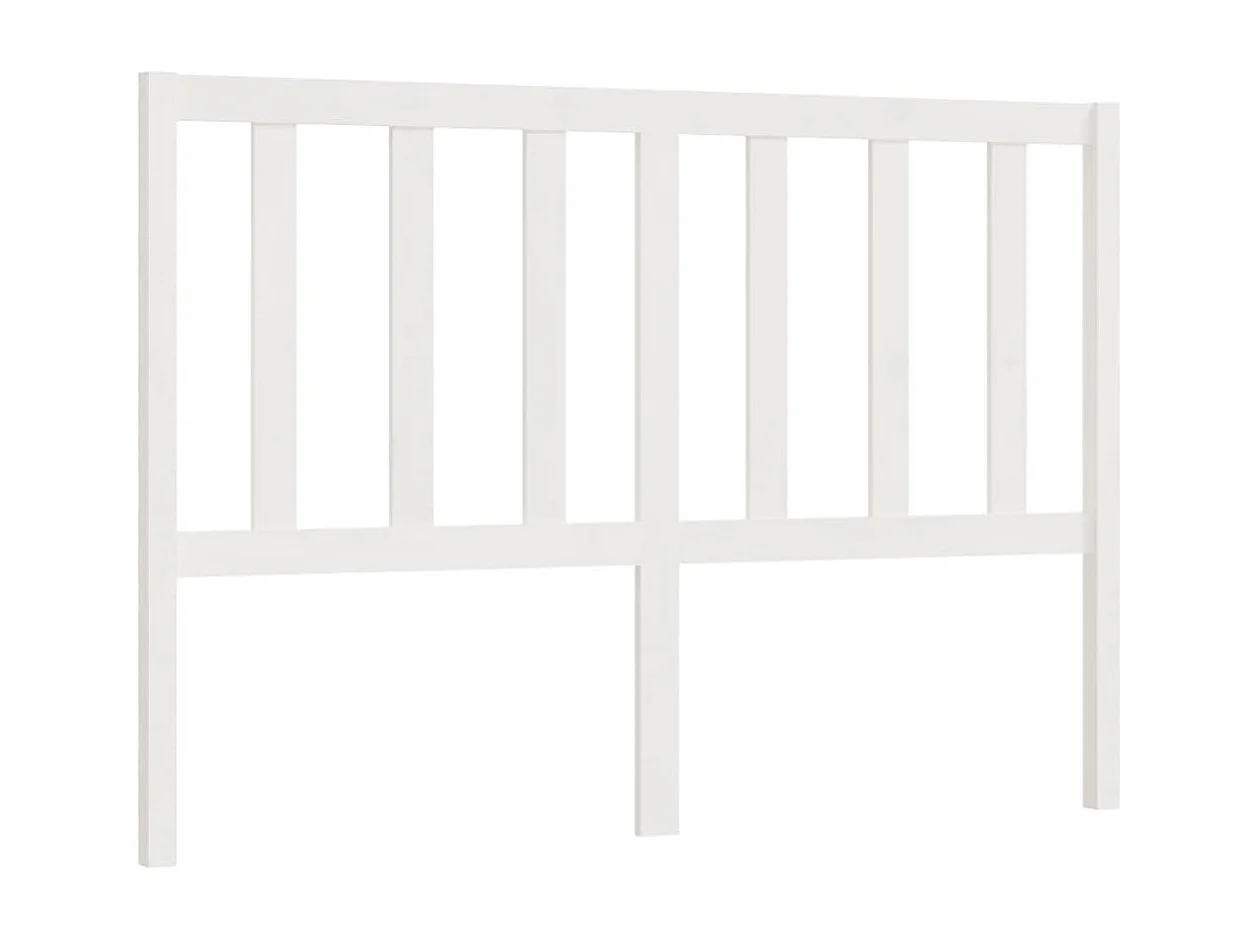 Tête de Lit | Panneau de tête pour lit Moderne Blanc 146x4x100 cm Bois massif de pin