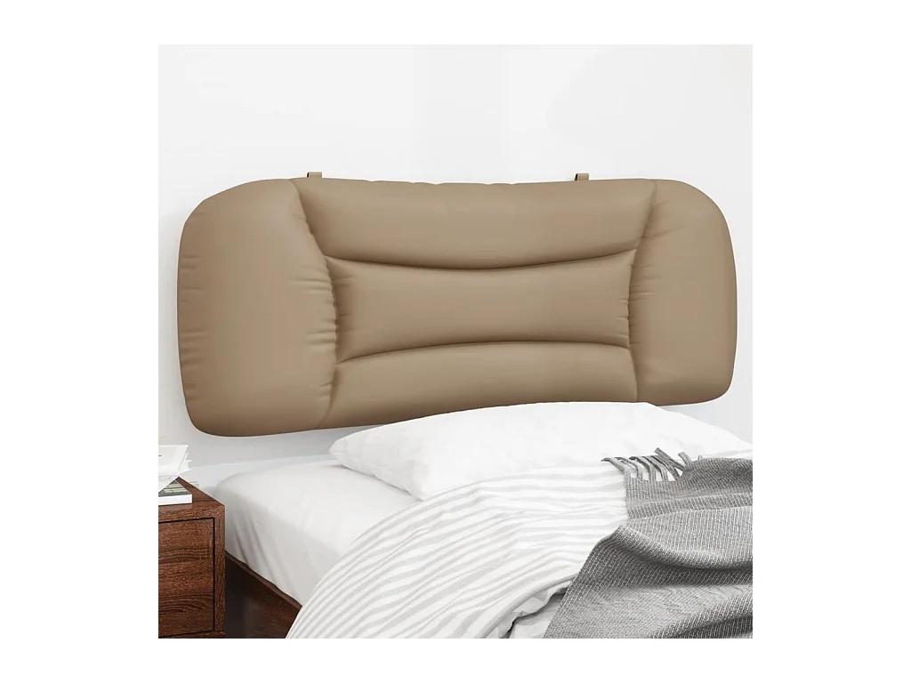 Cabecero de Cama | Cabezal de cama | Mueble de cabecero acolchado Hvar cuero sintético capuchino 100 cm