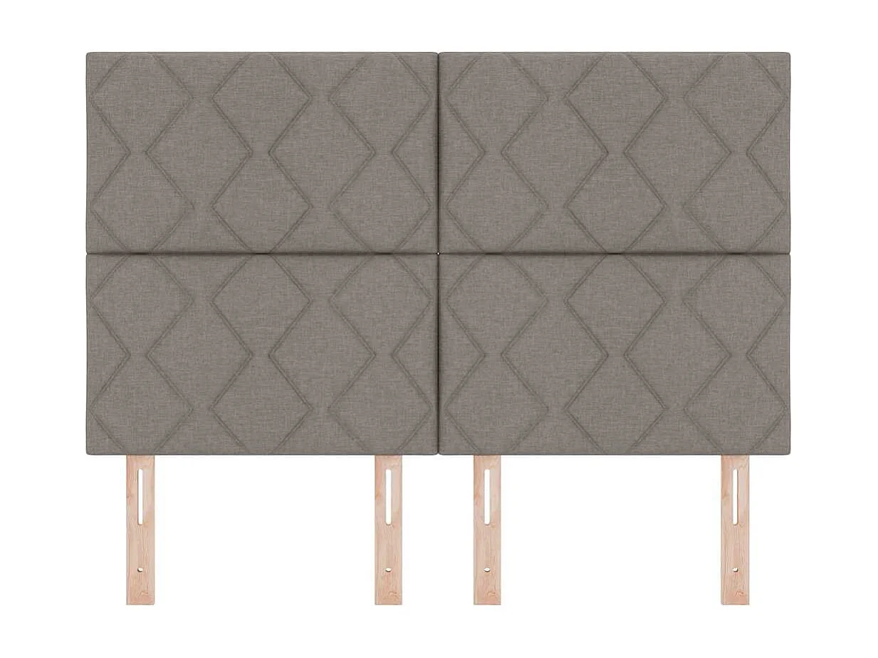 Tête de Lit | Panneau de tête pour lit Moderne en Tissu Geometric Manuel Taupe 160 cm tissu