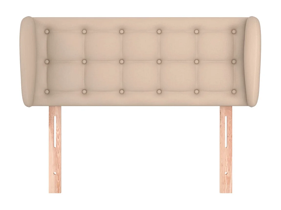 Mueble cabecero | Cabezal de cama | Cabecero de cuero sintético color capuchino 103x23x78/88 cm