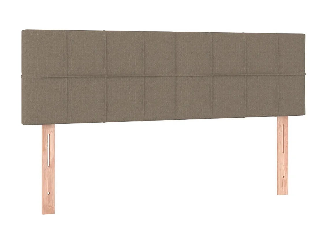 Tête de Lit | Panneau de tête pour lit Moderne à LED Taupe 144x5x78/88 cm Tissu