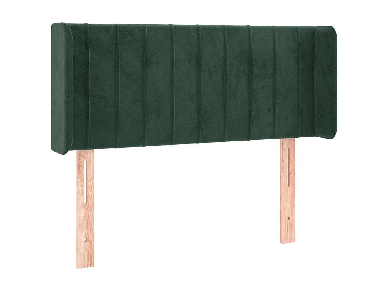 Cabecero | Cabezal de Cama | Mueble cabecero con LED de terciopelo verde oscuro 93x16x78/88 cm