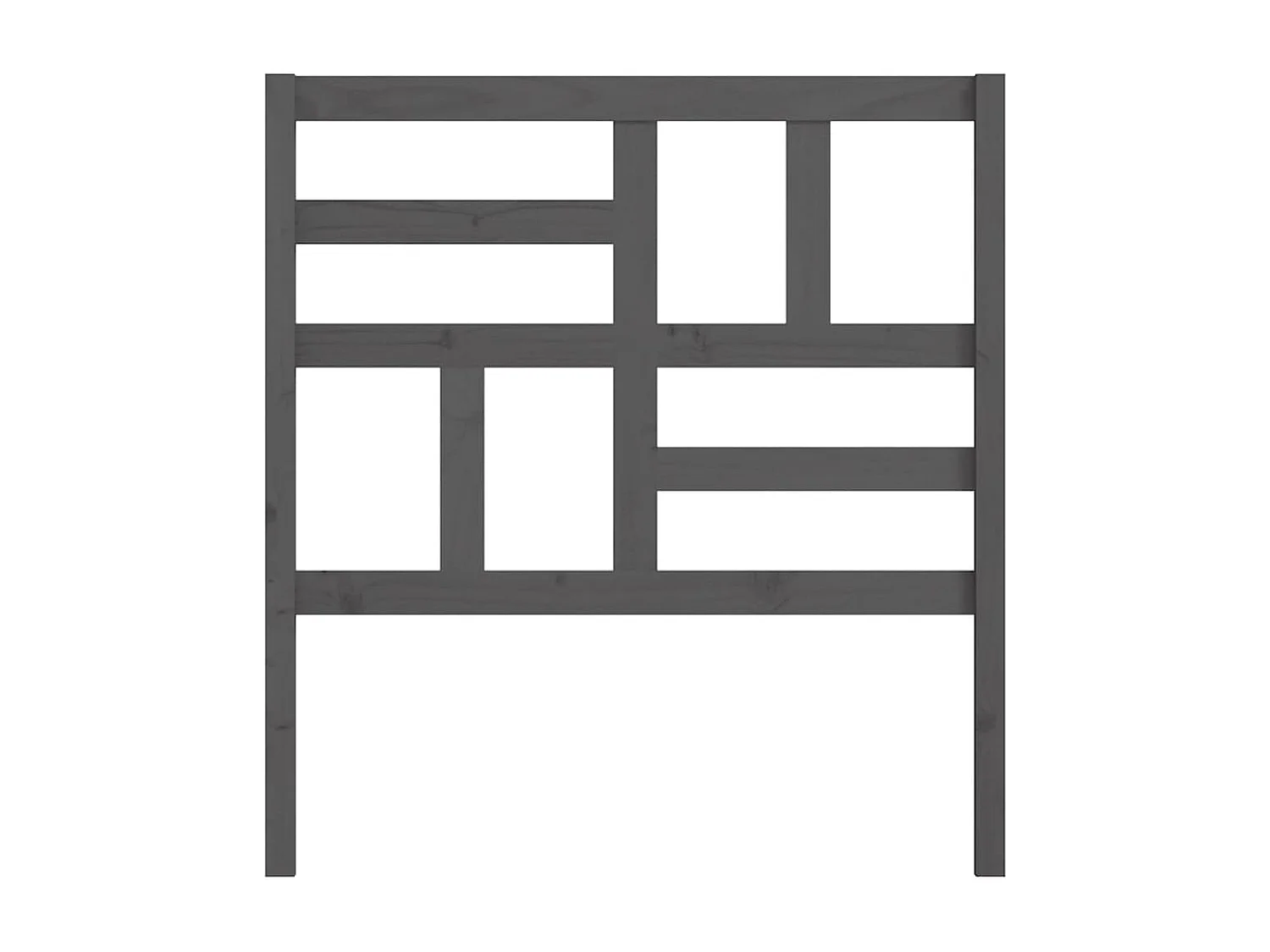 Tête de Lit | Panneau de tête pour lit Moderne Gris 106x4x104 cm Bois massif de pin