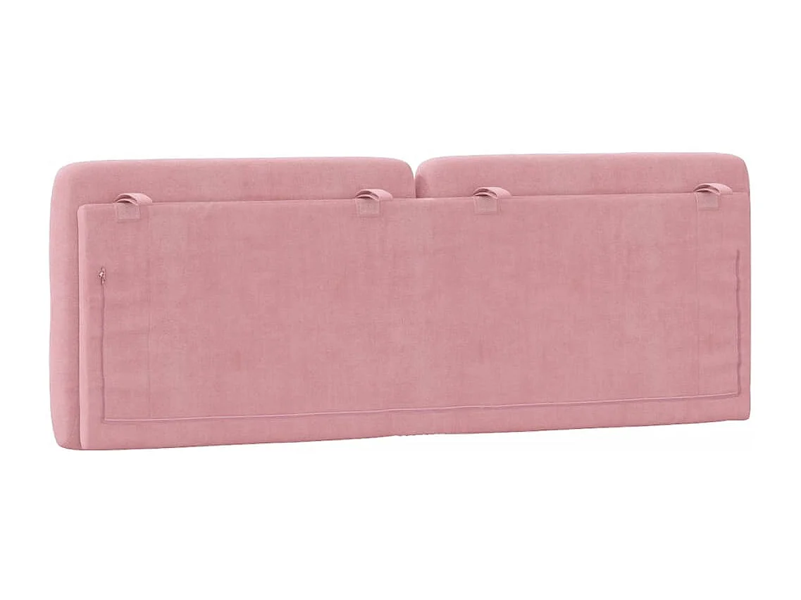 Cabecero de Cama | Cabezal de cama | Mueble de cabecero acolchado terciopelo rosa 140 cm