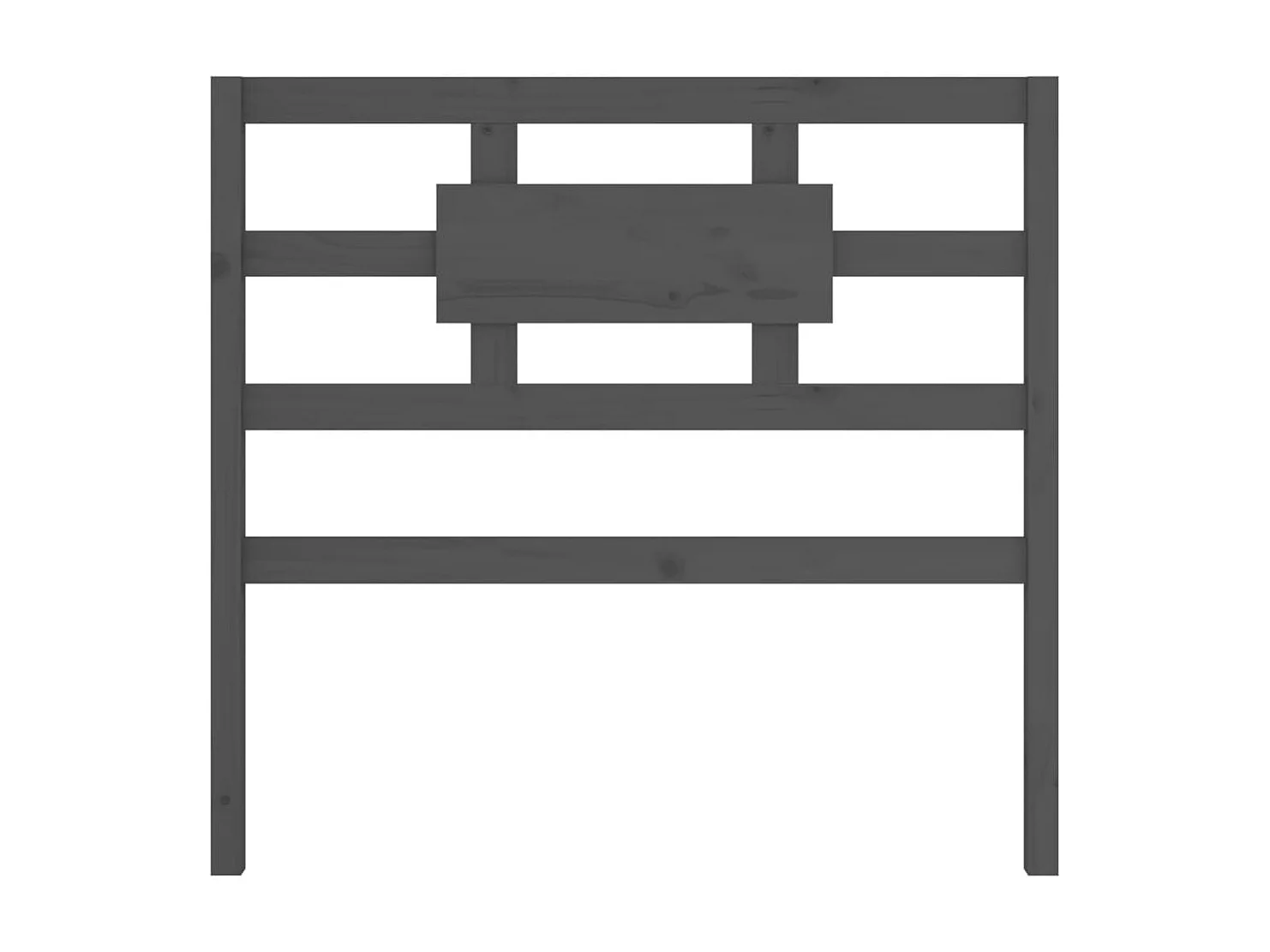 Cabecero de Cama | Cabezal de cama | Mueble de cabecero madera maciza de pino gris 80,5x4x100 cm