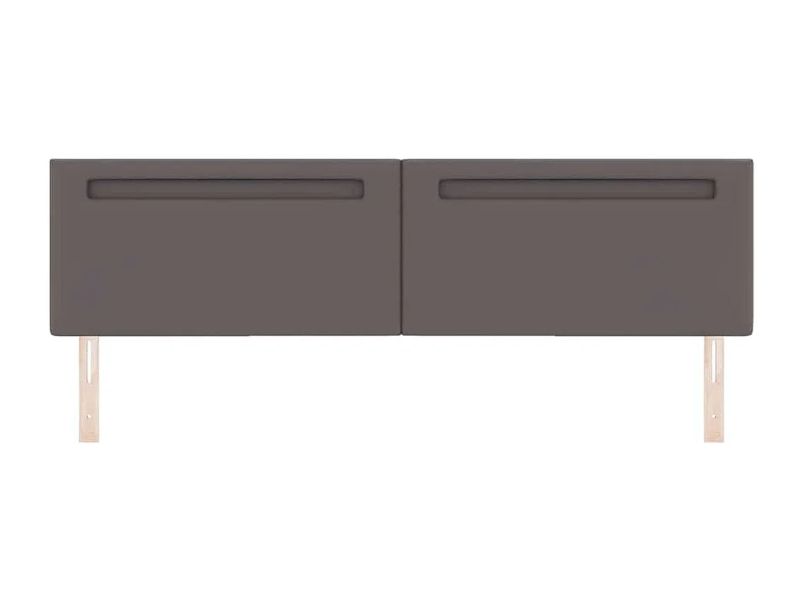 Tête de lit Montage mural | Panneau de tête pour lit Moderne  avec tête de lit Gris 200 cm PVC