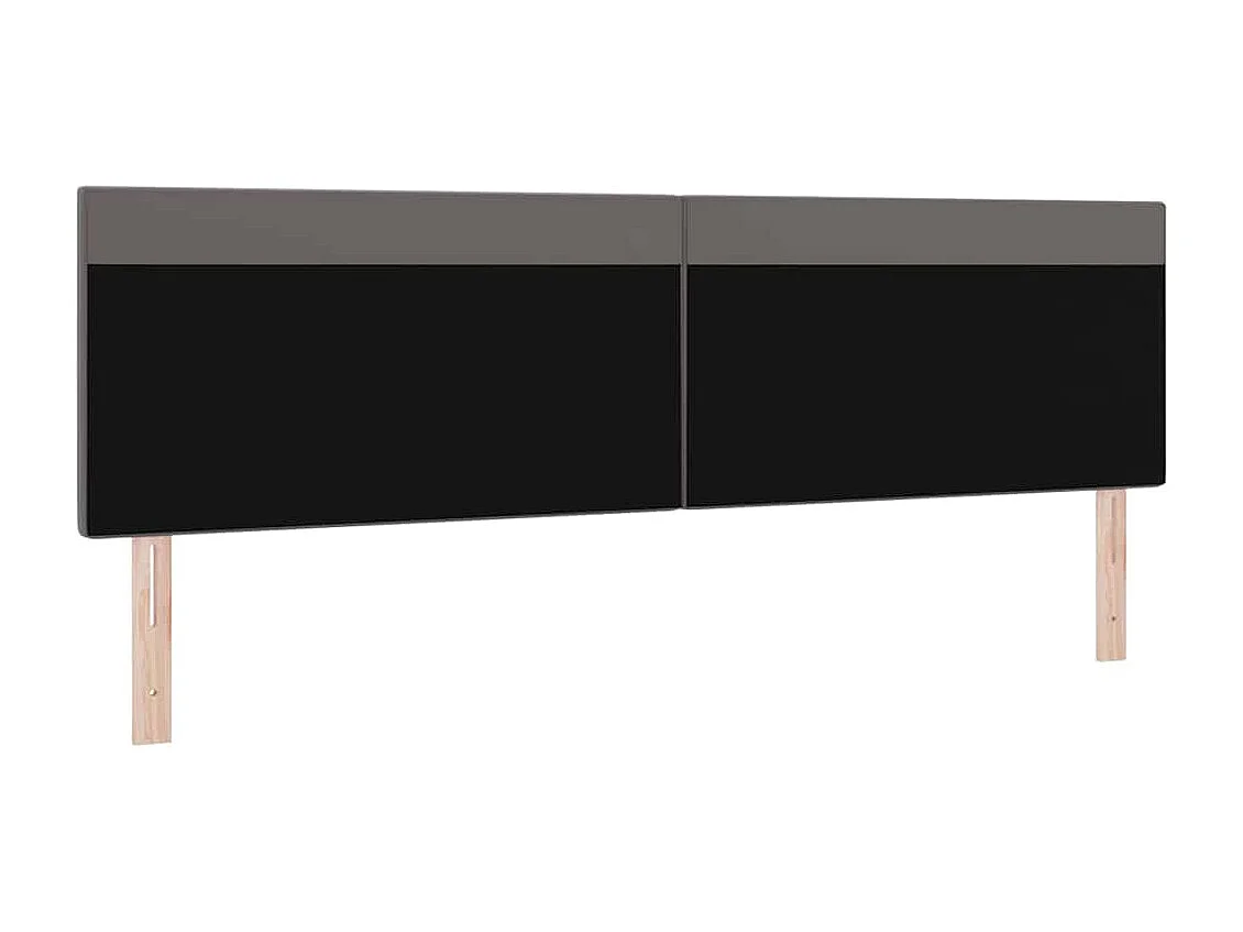 Tête de lit Montage mural | Panneau de tête pour lit Moderne  avec tête de lit Gris 200 cm PVC