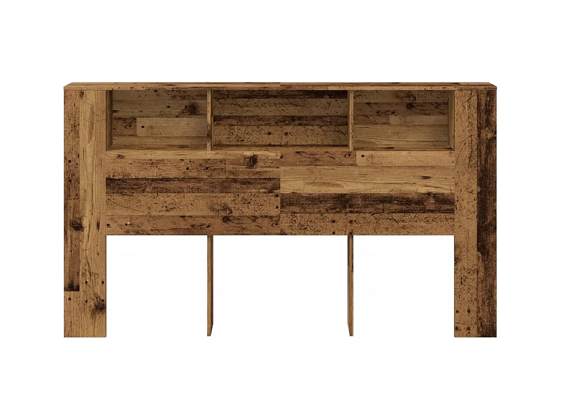 Mueble cabecero | Cabecero | Cabezal de cama armario madera ingeniería envejecida 180x18,5x102,5 cm