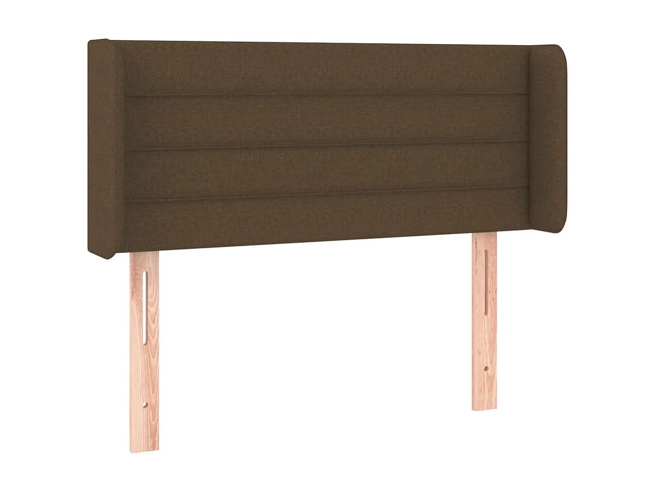 Tête de Lit | Panneau de tête pour lit Moderne à LED Marron foncé 93x16x78/88 cm Tissu