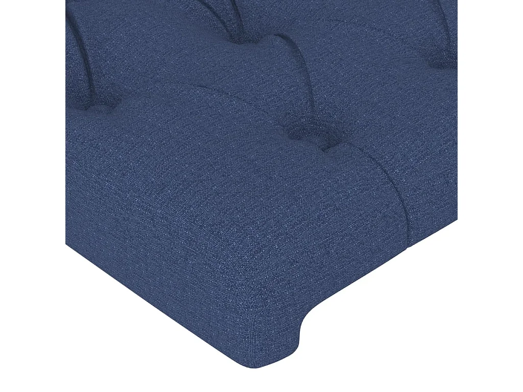 Tête de Lit | Panneau de tête pour lit Moderne à LED Bleu 90x7x118/128 cm Tissu
